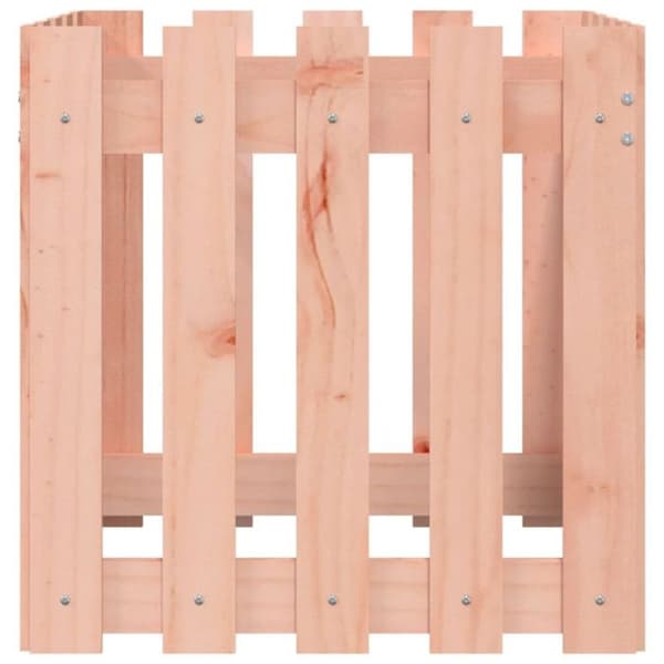 vidaXL planteringskar med staketdesign 50x50x50 cm Solid Douglas 832455