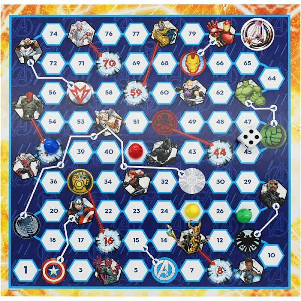 Marvel Avengers brädspel - Spelkompendium - 4 i 1 - CARTAMUNDI - Svart - Barn Flerfärgad