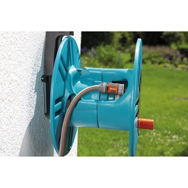 GARDENA Classic 60 väggslangdispenser – Längd max 60m – Lämplig för alla diametrar – Komplett färdigt att använda kit – 5 års garanti Grön