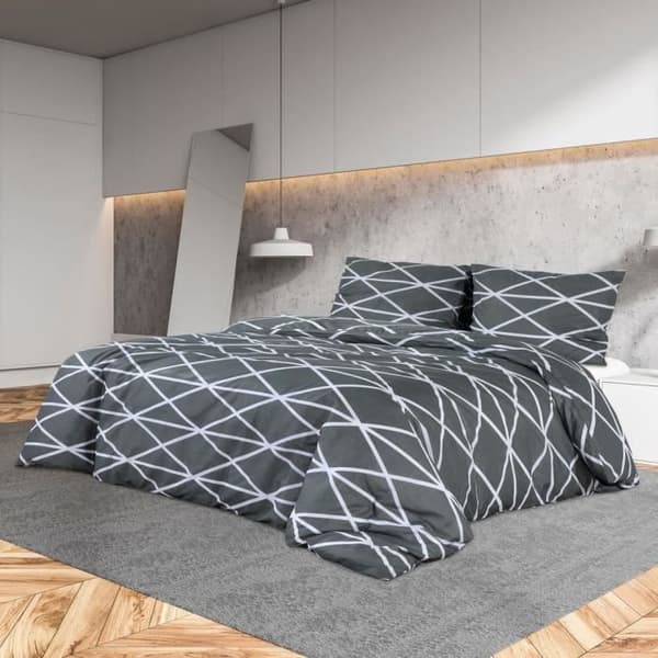 vidaXL Påslakan Set Grå 155x220 cm Bomull136055 grå