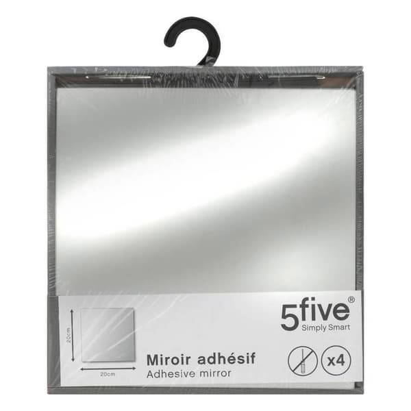 Set med 4 kvadratiska självhäftande speglar 20X20 Pengar