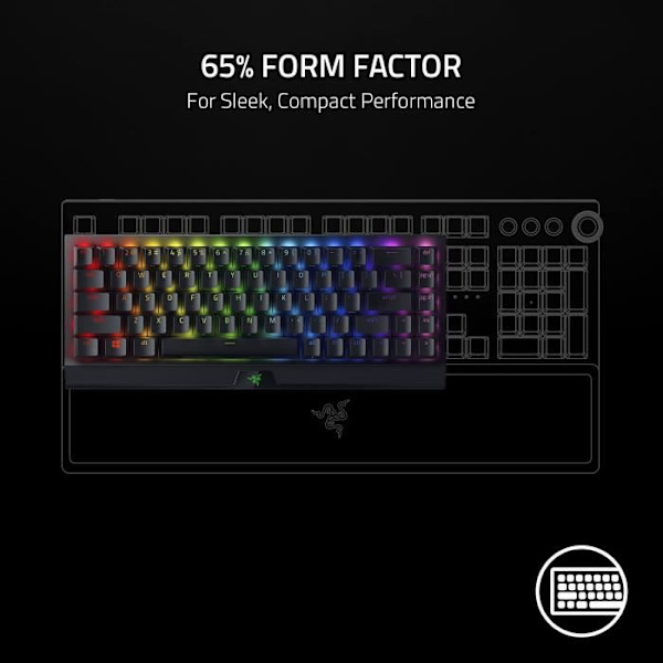 Mekaniskt tangentbord - Razer - BlackWidow V3 Mini - Trådlöst - QWERTY - Bakgrundsbelyst