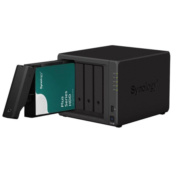 Synology - DS923+/4G/3Y/48T-HAT3300/MONTERA - DS923+ 4GB NAS 48TB (4X 12TB) HAT3300, sätter ihop och testar med OS DSM installerat