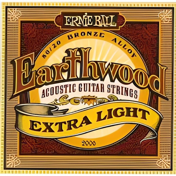 Strängar för akustisk gitarr - Ernie Ball - Earthwood Extra light 10-50 (brons) 2006