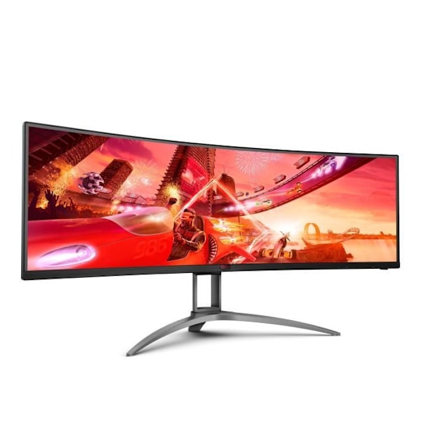 Böjd PC-spelskärm - AOC Agon - AG493UCX2 - 48,8" VA DQHD 1ms 165Hz HDMI DP USB-C HP Justerbar höjd Freesync Premium Pro