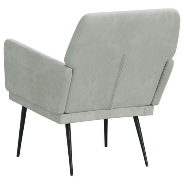 351372 vidaXL Fåtölj ljusgrå 62x79x79 cm sammet