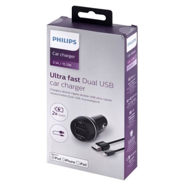 Philips USB-billaddare DLP2357V-10 - Phil-DLP2357V-1
