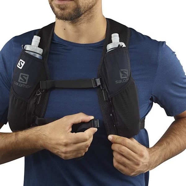 Löparryggsäck - SALOMON - AGILE 2 SET - 2 L - 2 SoftFlask-flaskor 500 ml - Svart Svart
