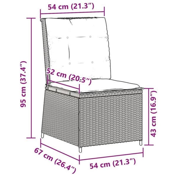 vidaXL Ute Soffa Med Kuddar Grå Ljus Väv, Ute Soffa, Trädgårdsstolar, Säte 368978