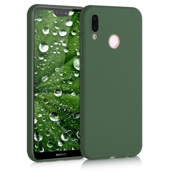 Coque - kwmobile - P20 Lite - Mörkgrön silikon - Heltäckande skydd - Modern design Grön