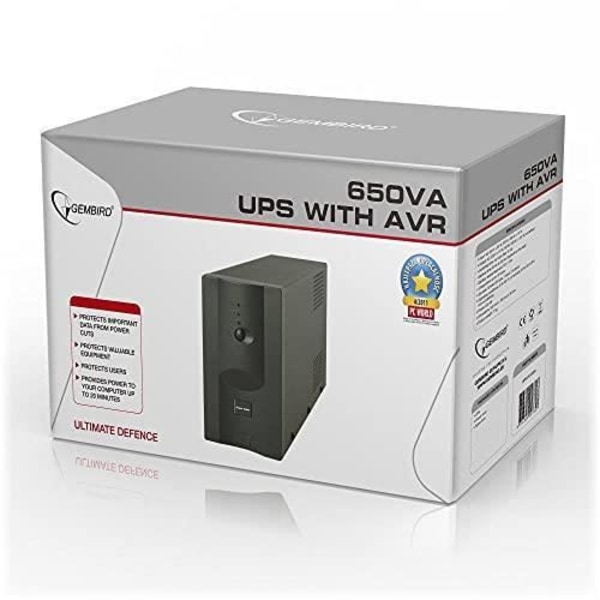 Onduler - Gembird - UPS-PC-652A - VRLA-teknologi - Kompakt design - Överspänningsskydd