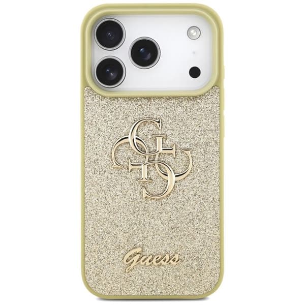 Guess Fast Glitter Big 4G för iPhone 17 Pro - Guld Guld