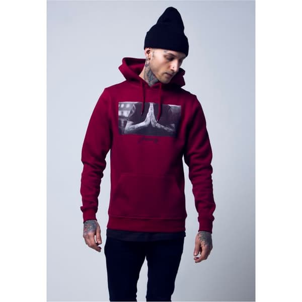 Mister Tee be hoodie ljusröd S