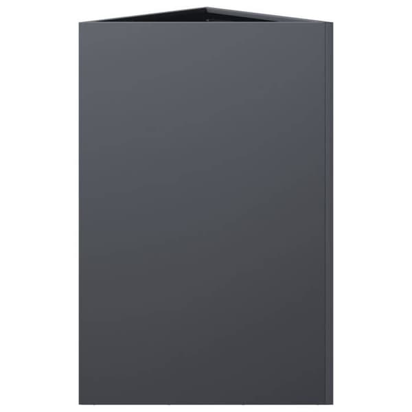 vidaXL Triangulär planteringslåda antracit 50x43x75 cm stål 851175