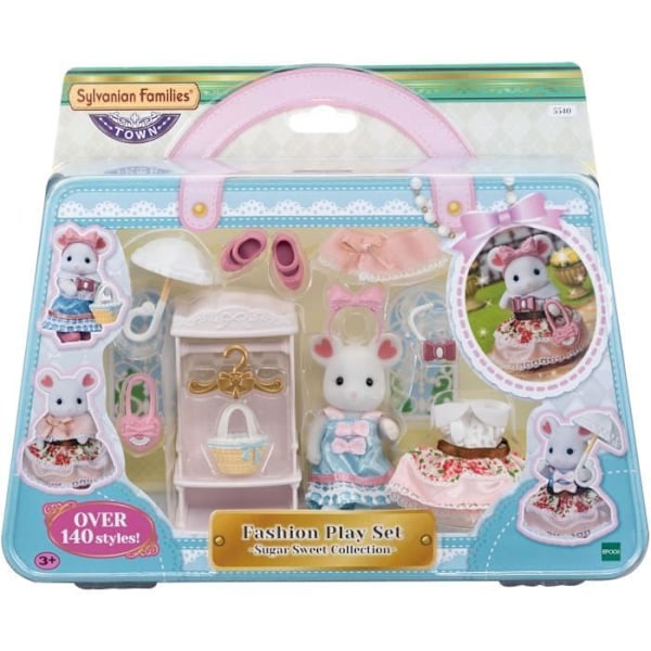 Miniatyrfigurer - SYLVANIAN FAMILIES - 5540 - Moderesväskan och storasyster marshmallowmus Flerfärgad