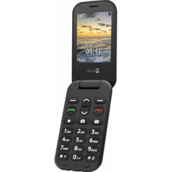 DORO 6040 Mobiltelefon - Dual SIM - GSM - 320 x 240 pixlar - 2 MP - Svart