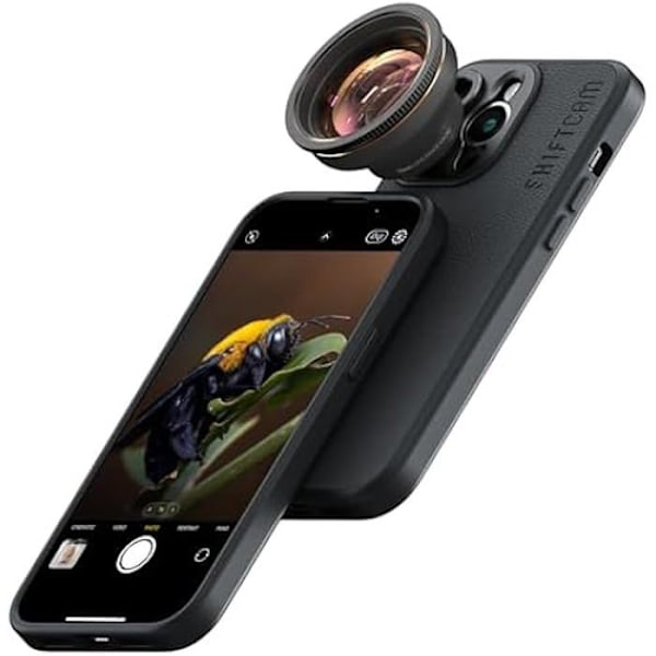 Shiftcam Objektiv makro LensUltra 75 mm lång räckvidd – Förstoring x 10, fokusavstånd 70–100 mm – Perfekt för att