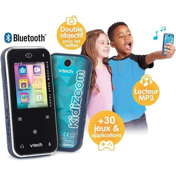 Barnkamera - VTECH - Kidizoom Snap Touch Blue - Dubbellins - 5 megapixlar Blå