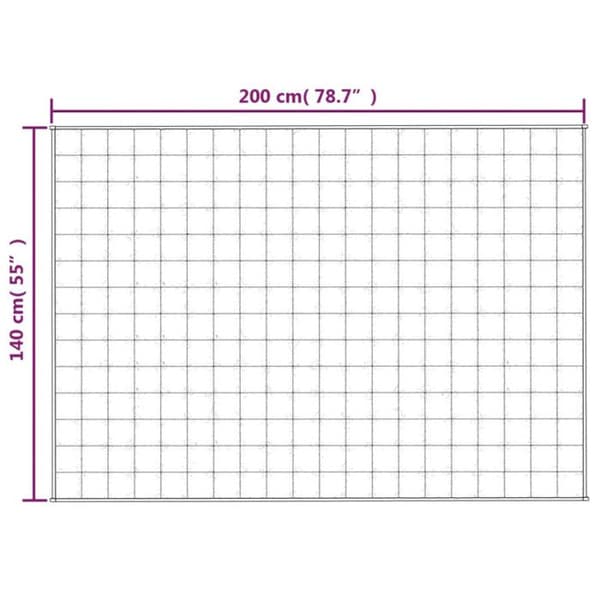 vidaXL Viktfilt Grå 140x200 cm 6 kg Tyg 3154833 Grå
