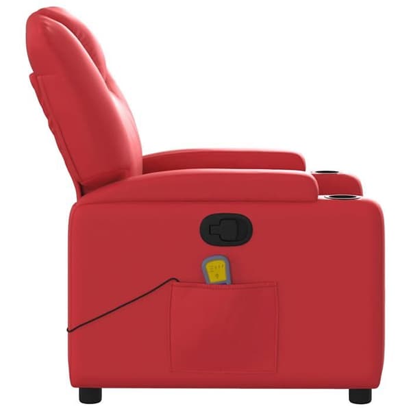 vidaXL Röd massagefåtölj i konstläder 372401