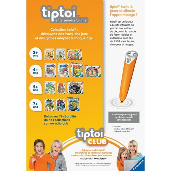 tiptoi® Ravensburger interaktiv läsare - Pedagogiskt spel utan skärm för barn från 3 år och uppåt Flerfärgad