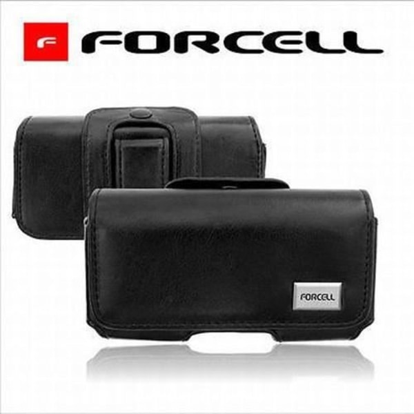 Etui Housse Ceinture Luxe - FORCELL - Läder - Kompatibel med Galaxy A6 2018, Huawei P20 - Svart - Magnetisk Svart