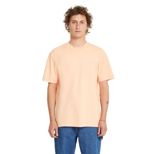 T-shirt Volcom Solid Stone Embt Ljus persika Herr Apelsin M