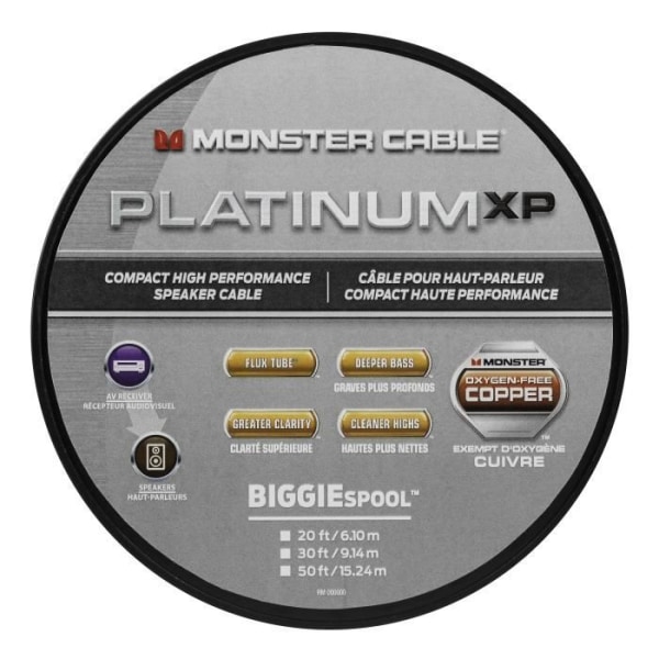 MONSTER MKIII Platinum XP Clear Jacket Kompakt högtalarkabel 15,24m