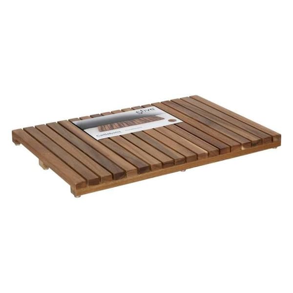 Badrumsmatta i akacia "Blackacia" 53x36cm brun