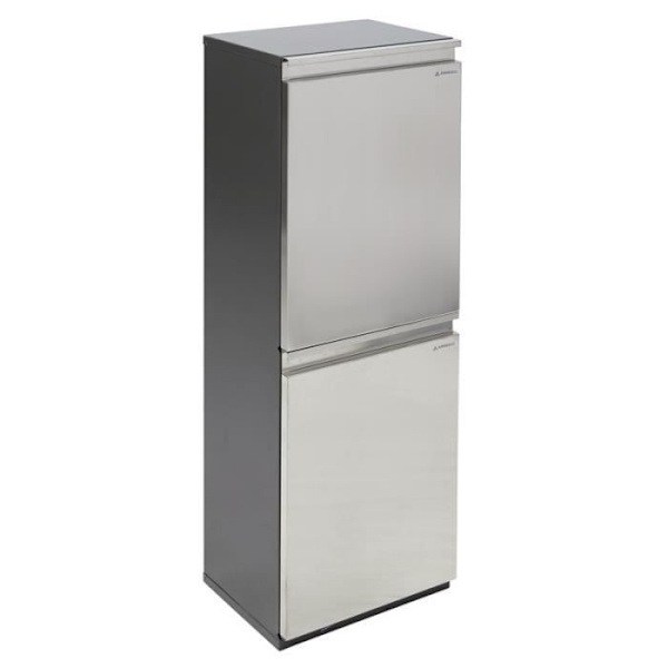 Arregui Vario CR205 återvinningskärl i rostfritt stål, sopkärl, 2 hinkar, 2 x 16L (32L)