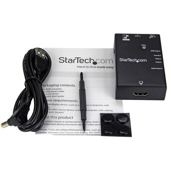 StarTech.com EDID-emulator för HDMI-skärm - 1080p. Videolägen som stöds: 720p, 1080p.