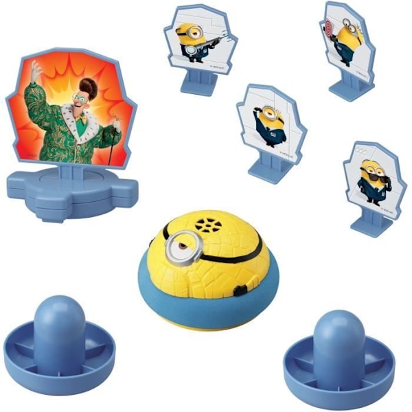 Bordsspel - EPOCH-SPEL - Minions Hover Strike Battle - Returnera pucken, undvik Minions! Flerfärgad