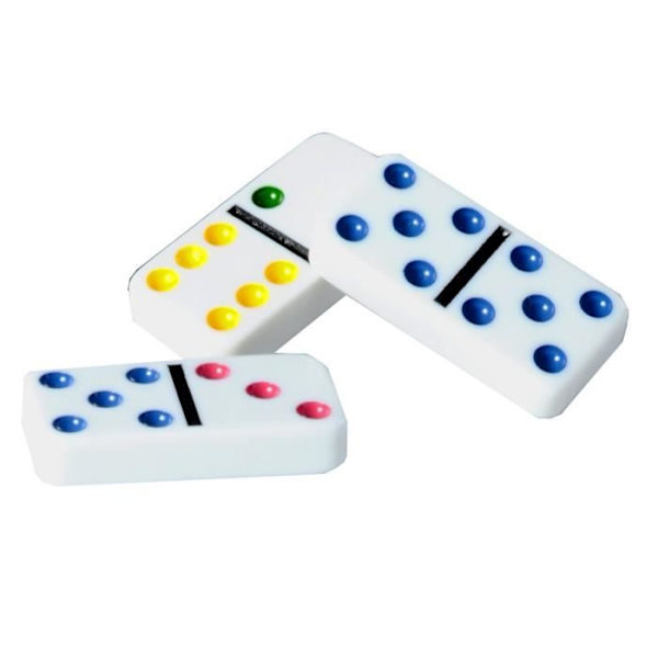 DOUBLE 6 Colorful Dominoes Game - ENGELHART - Stort brädspel - Flerfärgat - 30 min - 2 spelare eller fler Flerfärgad
