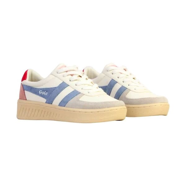 Basket Cuir Gola Grandslam Trident - Vit/Blå/Rosa Vit/Blå/Rosa 37