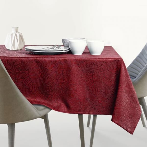 Rektangulär duk AmeliaHome Gaia 120 x 160 cm – Bordeaux, fläckbeständig polyester Bordeaux