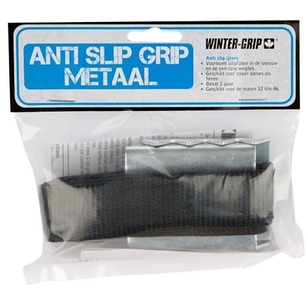 VINTERGRIP Antislipade metallspetsar - En storlek - Svart