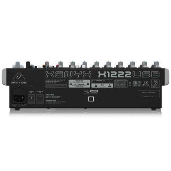 Behringer X1222USB Xenyx 16-kanals buss 2/2-mixer med USB-ljudgränssnitt