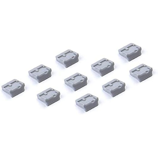Mini USB-portblocker B - SMART KEEPER - Paket med 10 - Färg Grå - IT/OT-säkerhet - GDPR-skydd
