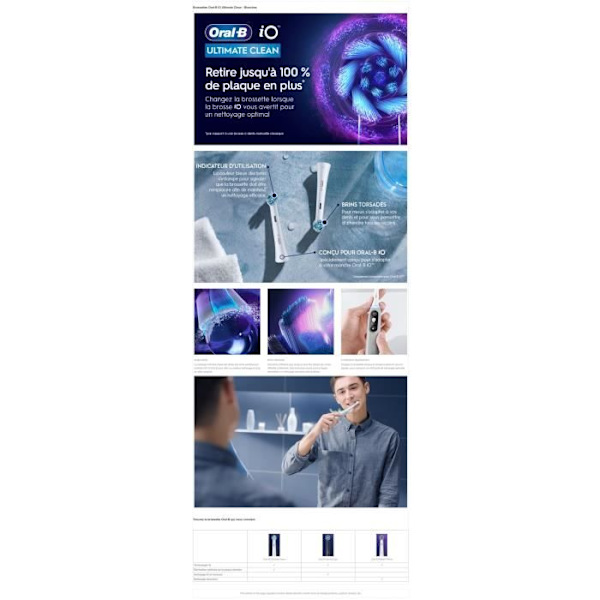 Oral-B iO Ultimate Clean Borsthuvuden, 4 x Vit