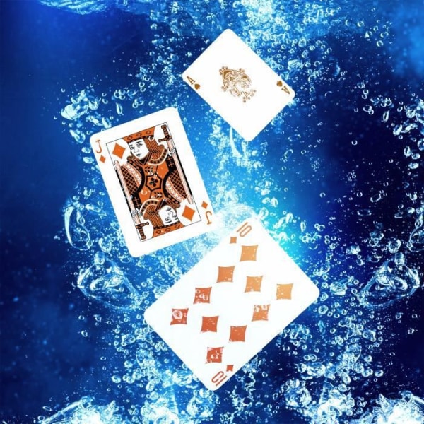 Relaxdays Pokerkarten Plastik, wasserfestes Kartenspiel, reiŸ- &amp; knickfest, 54 Karten, Texas Hold'em, Profi Pokerset