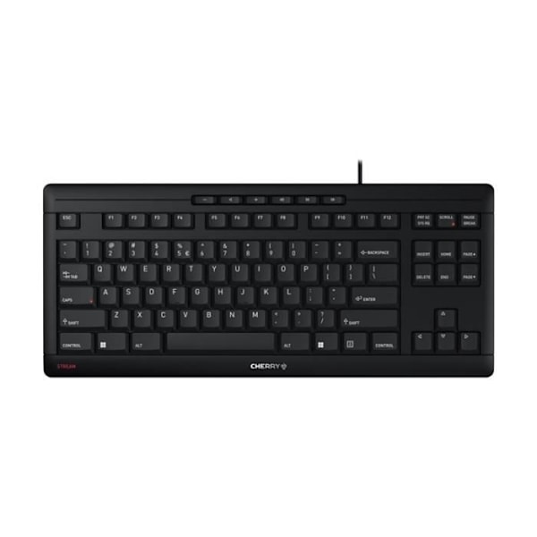 - CHERRY - CHERRY STREAM TANGENTBORD TKL - Tangentbord - USB - US med eurosymbol - switch: CHERRY SX - svart