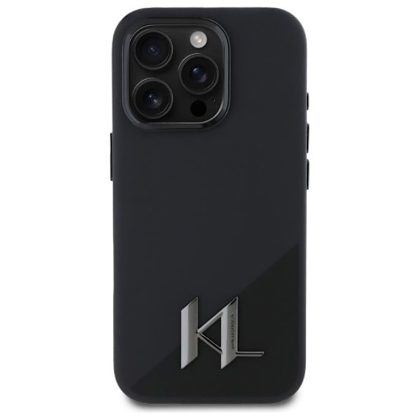 Coque för iPhone 16 Pro - Karl Lagerfeld Silicone MagSafe (KLHMP16LSCMKMPCK) - Initiale Shadow Metal