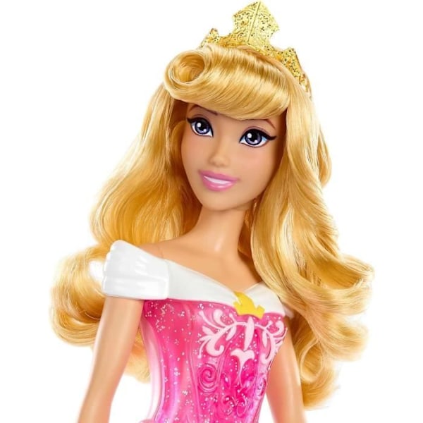 Aurora Doll 29 cm, Mattel Disney Princess Doll dressing och tillbehör HLW09 Flerfärgad