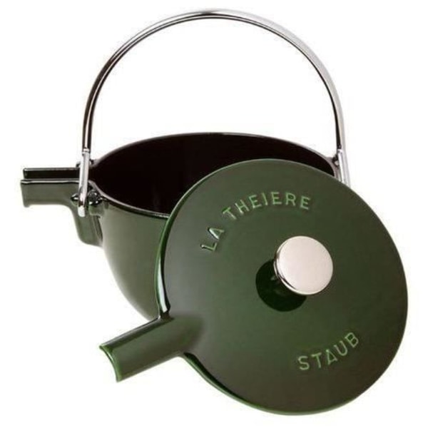 Teapot / Kettle - Staub - 1650085 - Emaljerad gjutjärn - Färg Basilika - 1,15 L Basilika