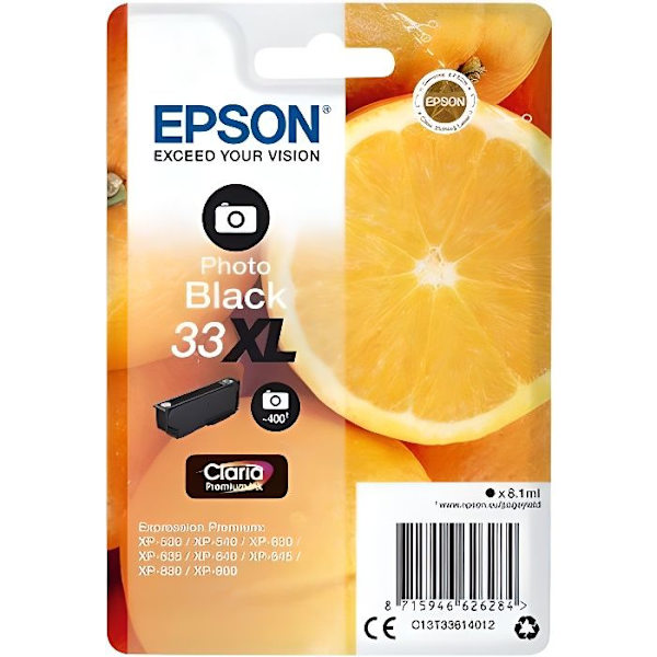 EPSON T3361 XL Photo Black - Orange bläckpatron (C13T33614012)