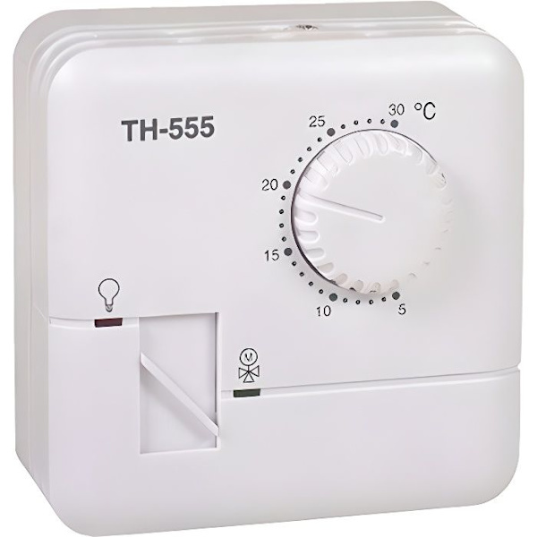 3-tråds elektronisk termostat - TH555 Vit
