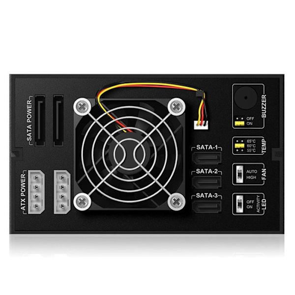 Lagringsenhetsfack - ICY BOX - IB-563SSK - 3 hårddiskar - SATA-SAS - Pip