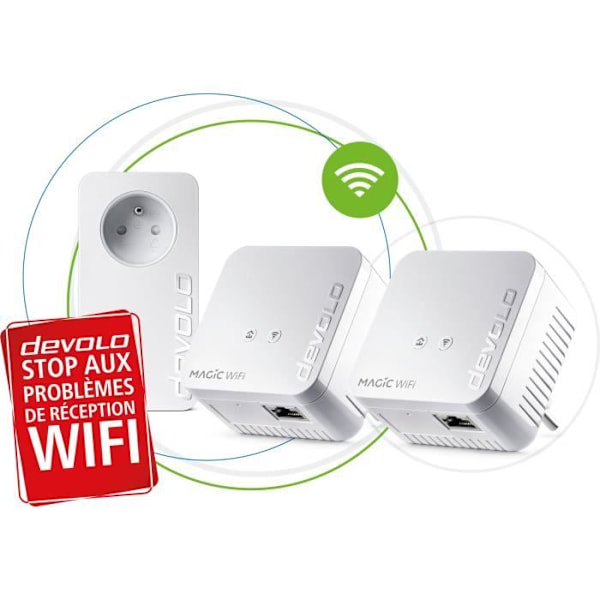 DEVOLO Magic 1 WiFi mini - Multiroom Kit - 3 PLC-adaptrar - 1200 Mbit/s
