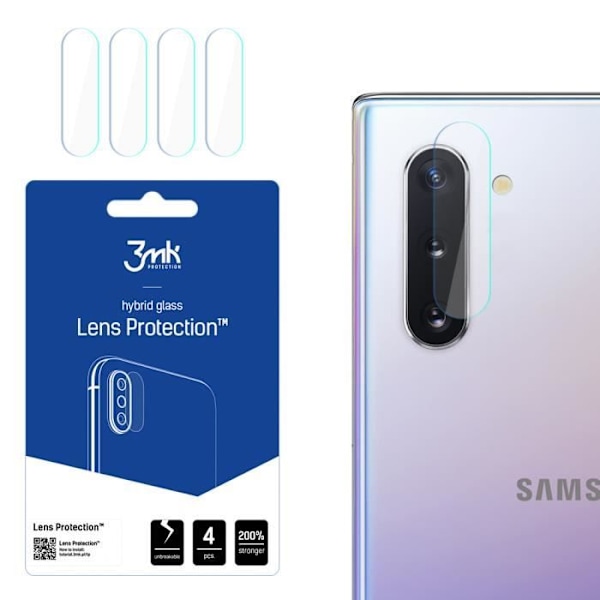 Set med 4 3MK Samsung Galaxy Note 10 linsskydd - transparent - TU