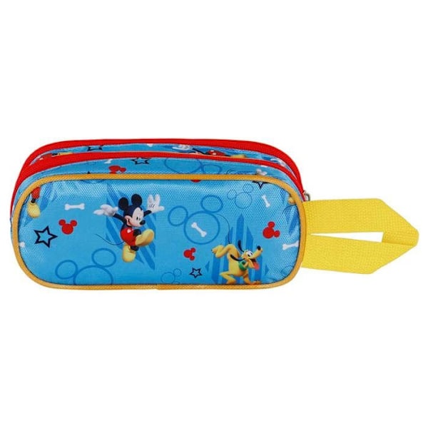 Trousse Dubbel 3D - Disney Mikey Mus Pal - Blå - One Size Blå